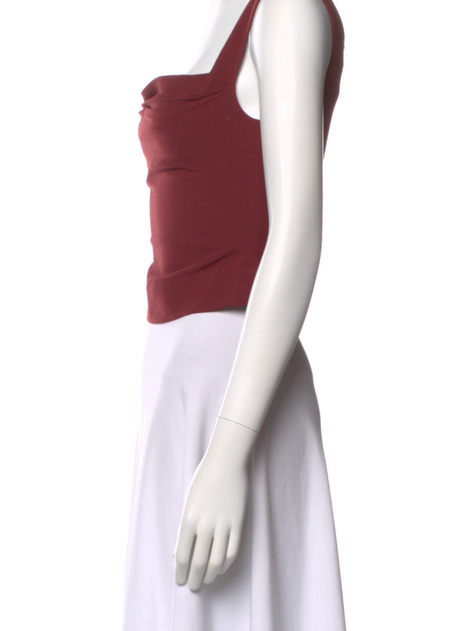 Miaou Burgundy Square-Neck Cropped Tank — image 2 of 3